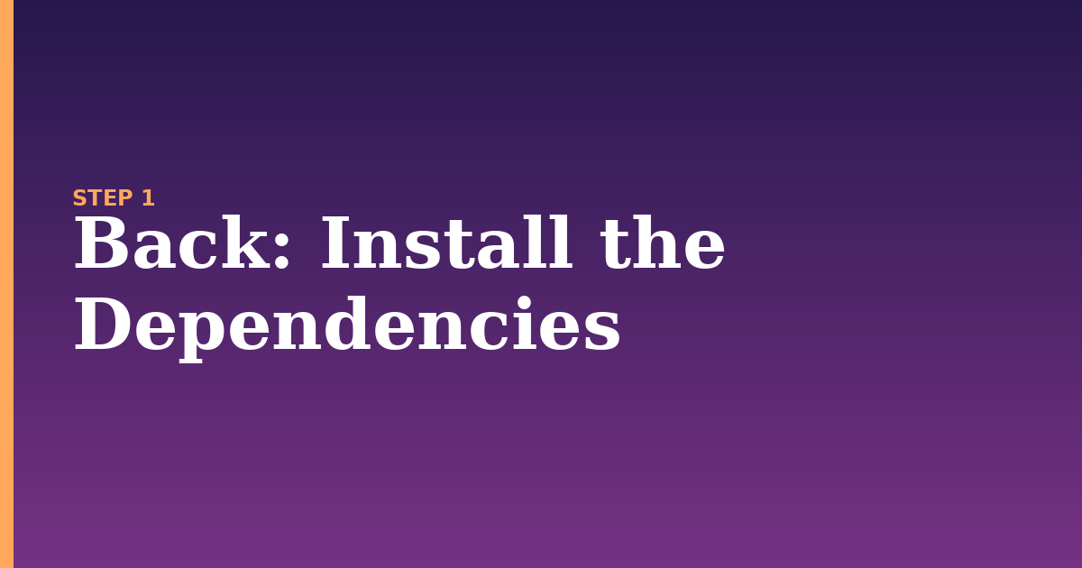 back illustration for: Install the Dependencies