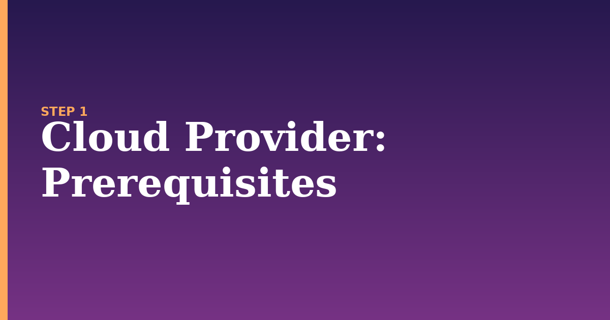 cloud provider illustration for: Prerequisites