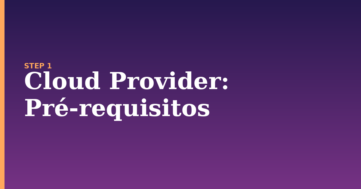 cloud provider illustration for: Pré-requisitos