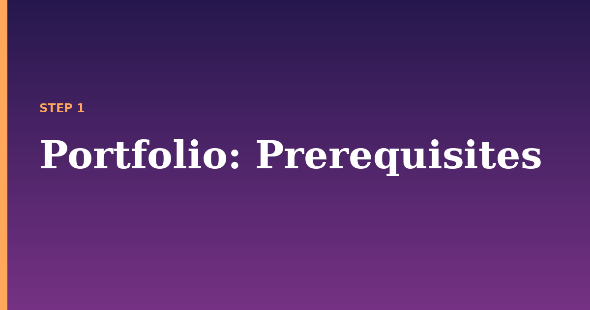 portfolio illustration for: Prerequisites