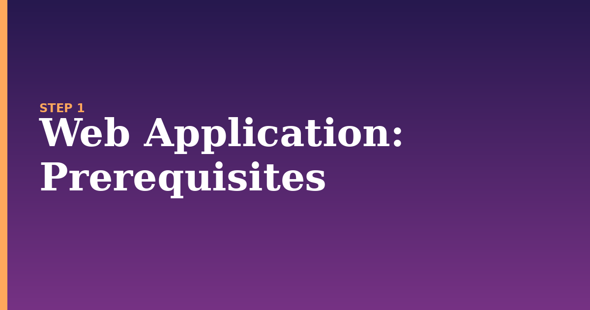 web application illustration for: Prerequisites