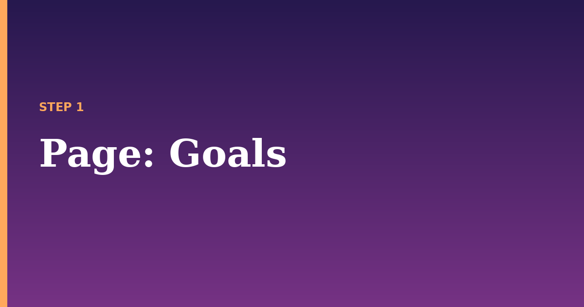 page illustration for: Goals