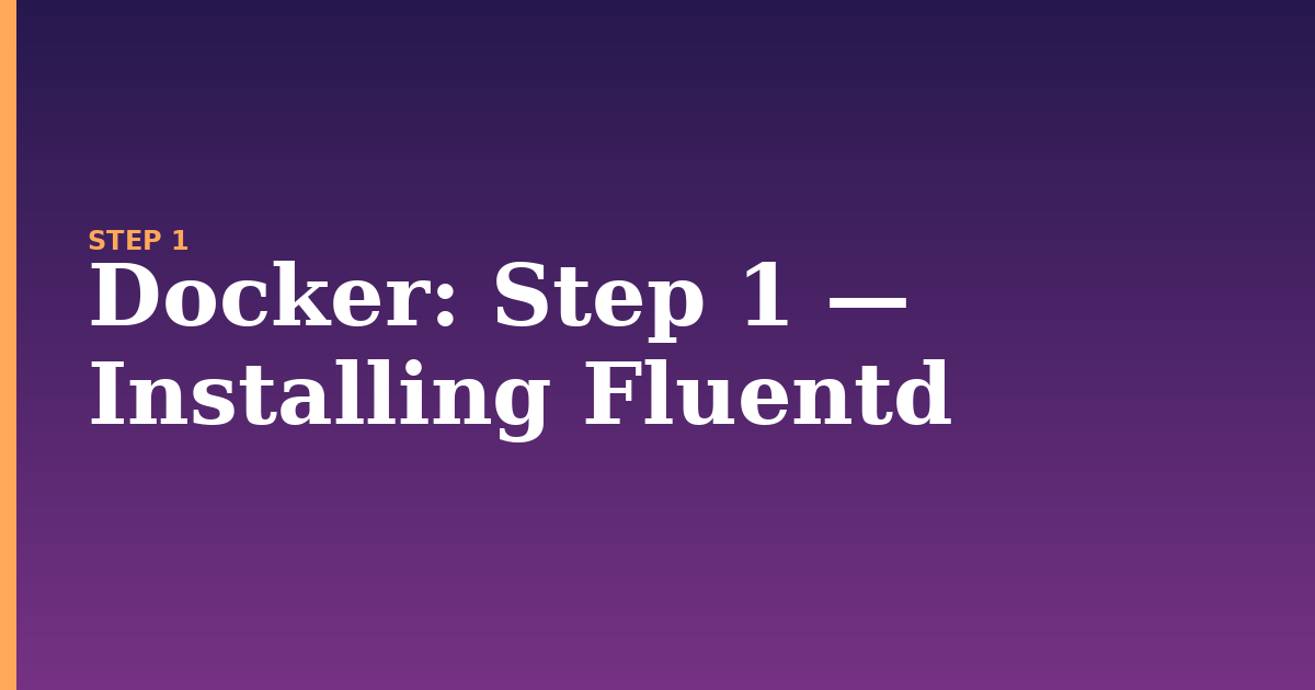 docker illustration for: Step 1 — Installing Fluentd