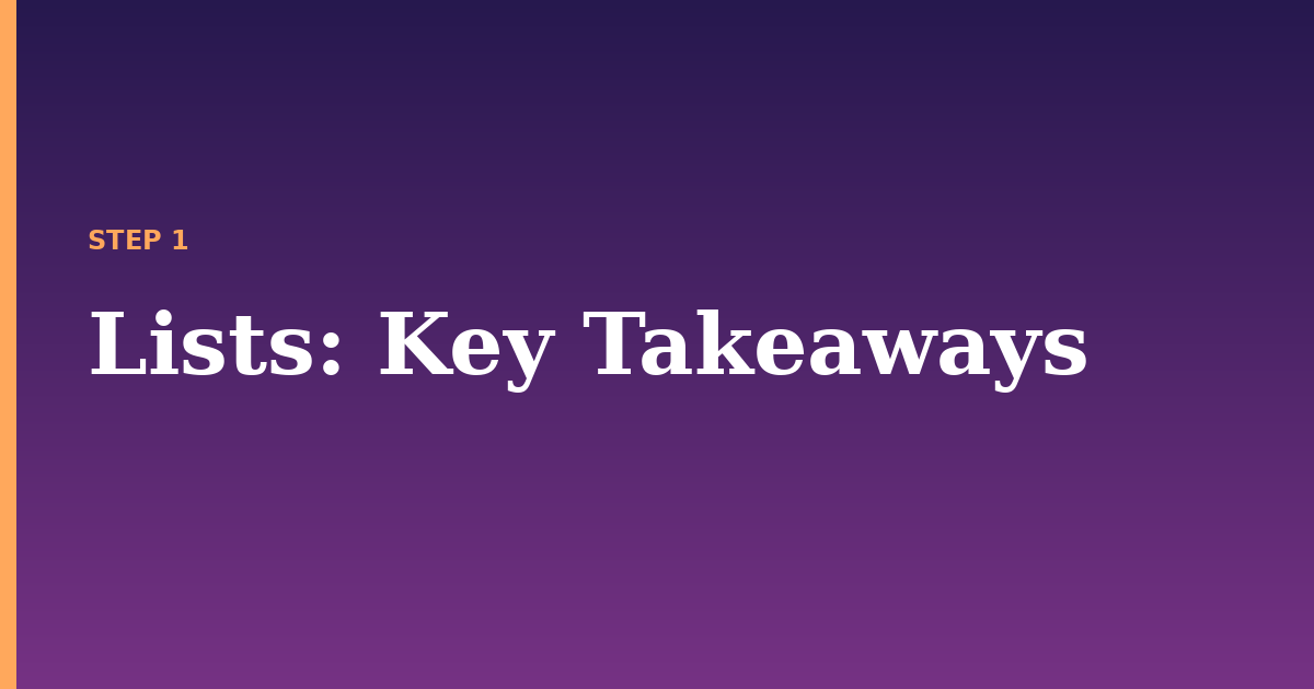 lists illustration for: Key Takeaways