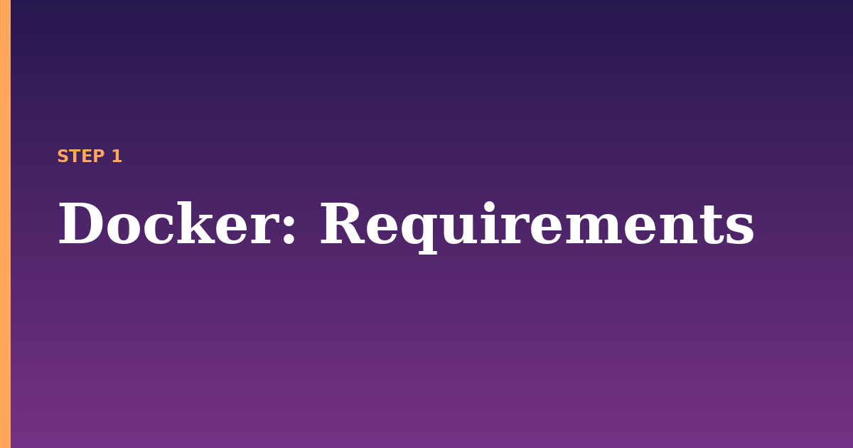 docker illustration for: Requirements