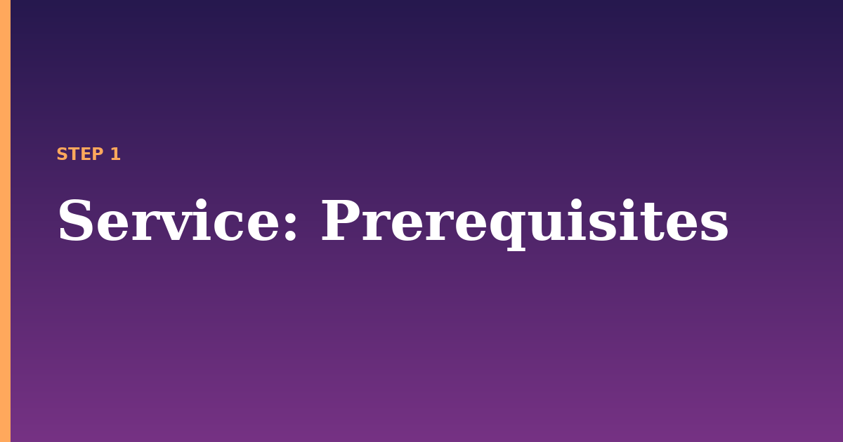 service illustration for: Prerequisites