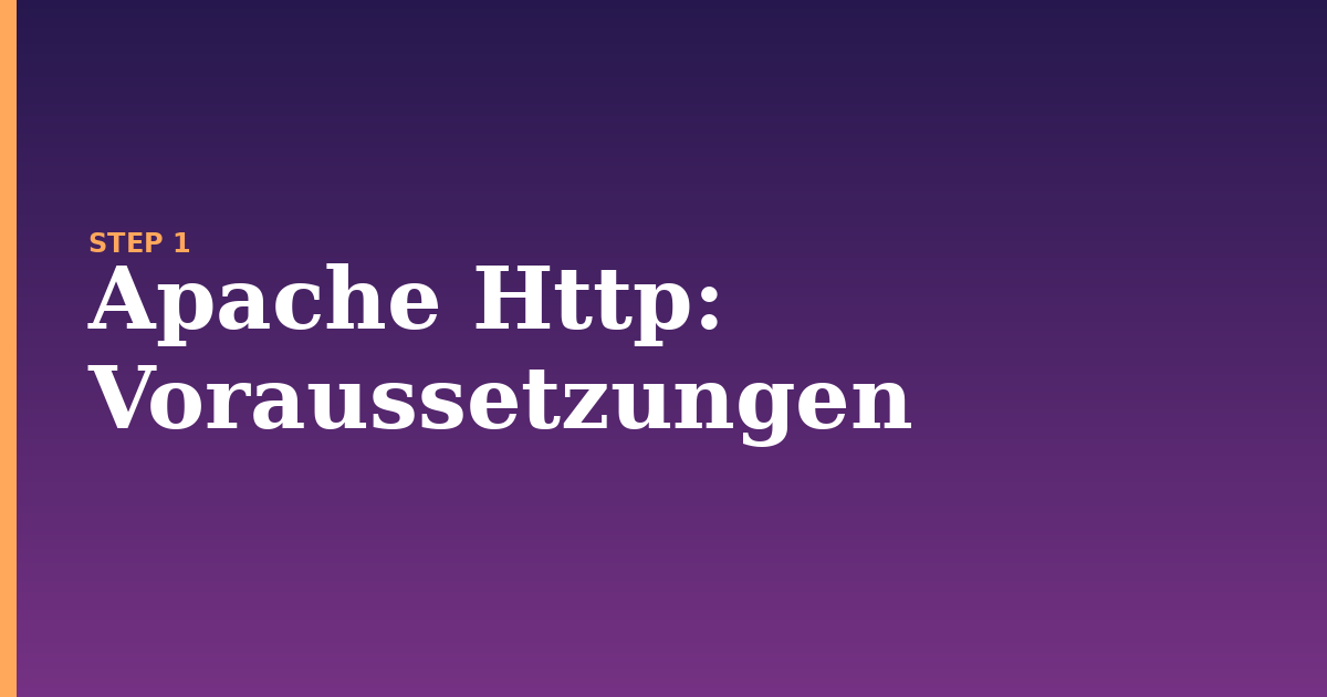 apache http illustration for: Voraussetzungen