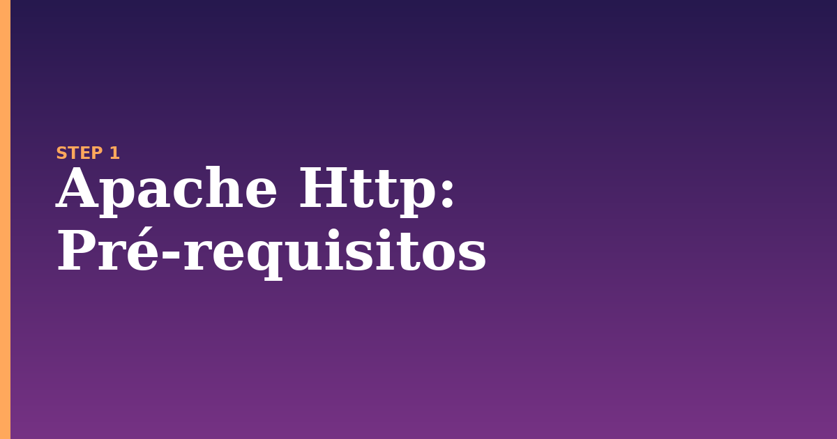 apache http illustration for: Pré-requisitos