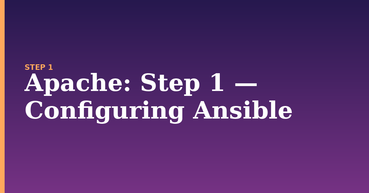 apache illustration for: Step 1 — Configuring Ansible