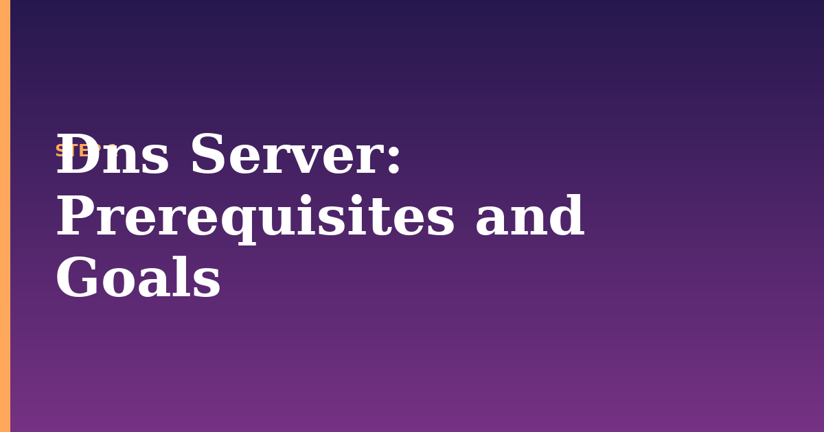 dns server illustration for: Prerequisites and Goals