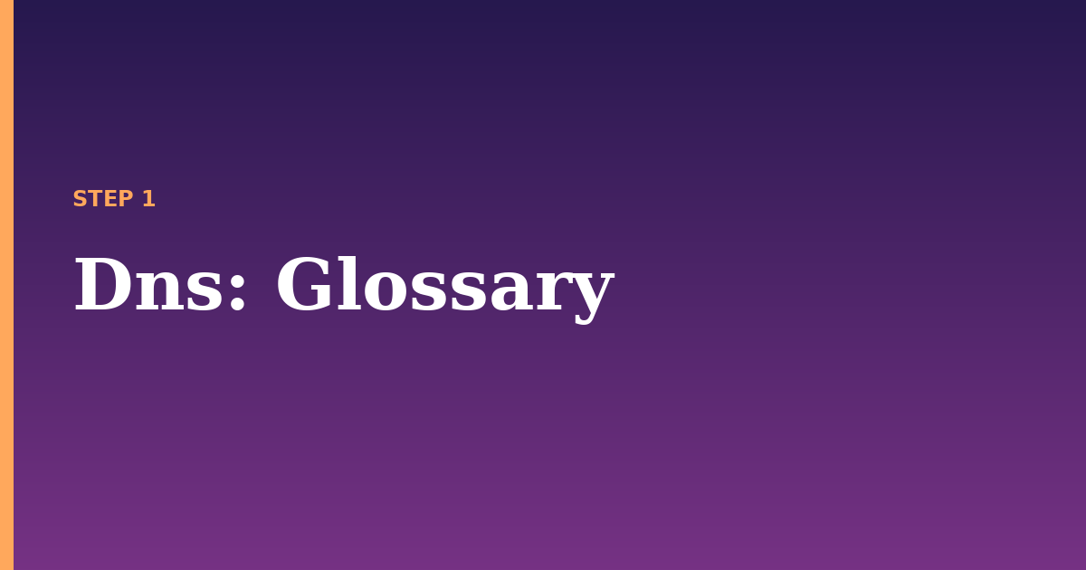 dns illustration for: Glossary