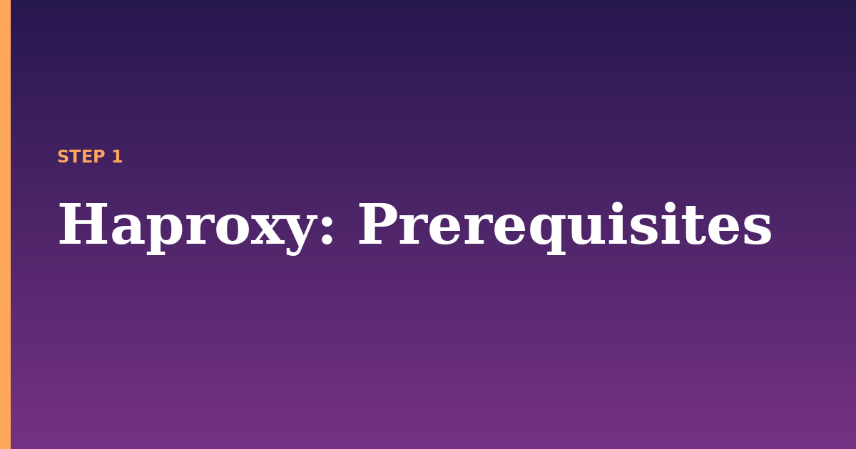 haproxy illustration for: Prerequisites