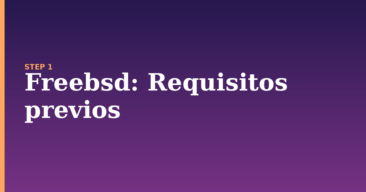 freebsd illustration for: Requisitos previos