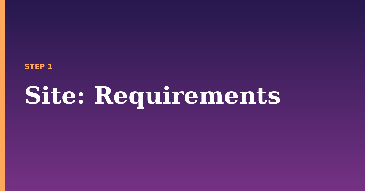 site illustration for: Requirements