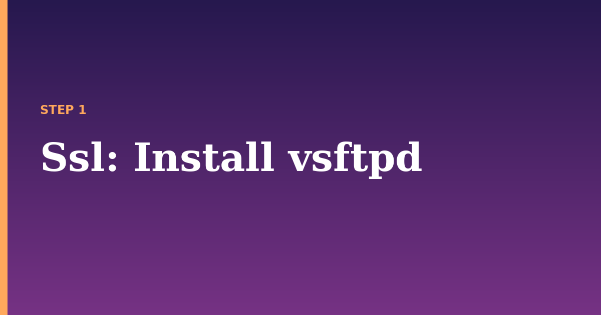 ssl illustration for: Install vsftpd