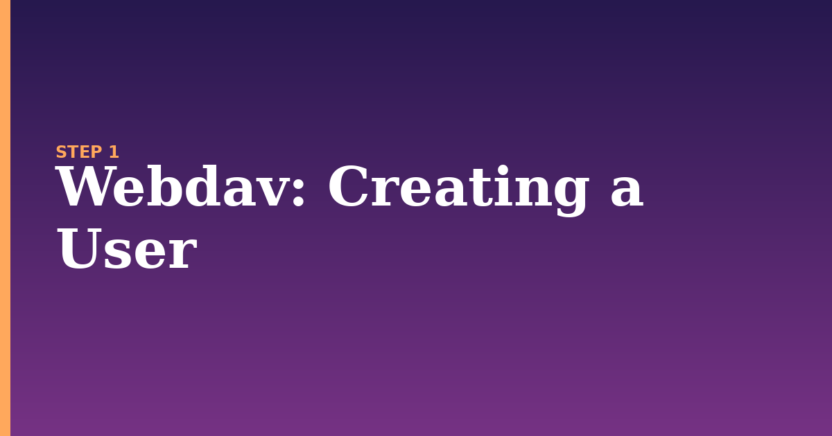 webdav illustration for: Creating a User