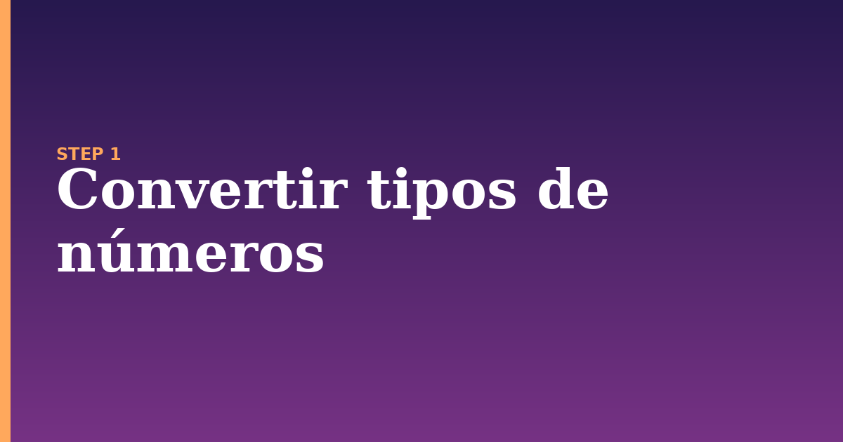 convertir illustration for: Convertir tipos de números