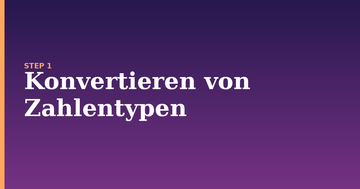konvertieren illustration for: Konvertieren von Zahlentypen