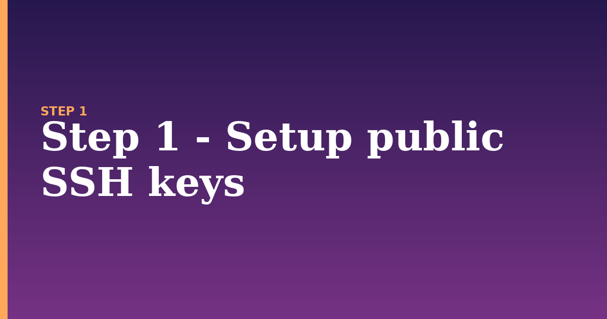 ssh illustration for: Step 1 - Setup public SSH keys