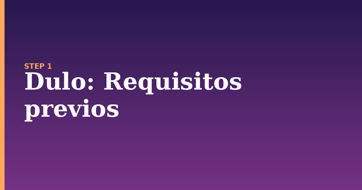 dulo illustration for: Requisitos previos