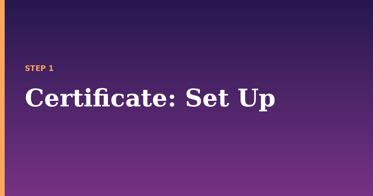 certificate illustration for: Set Up