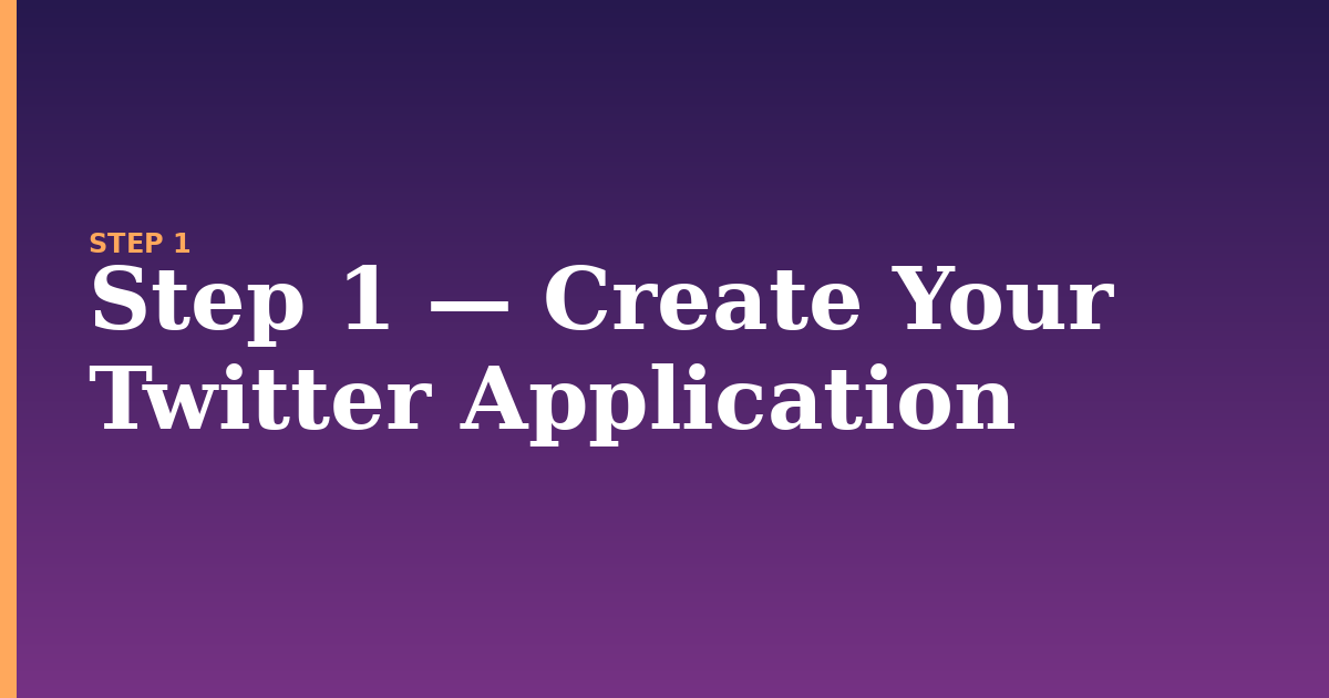 app illustration for: Step 1 — Create Your Twitter Application