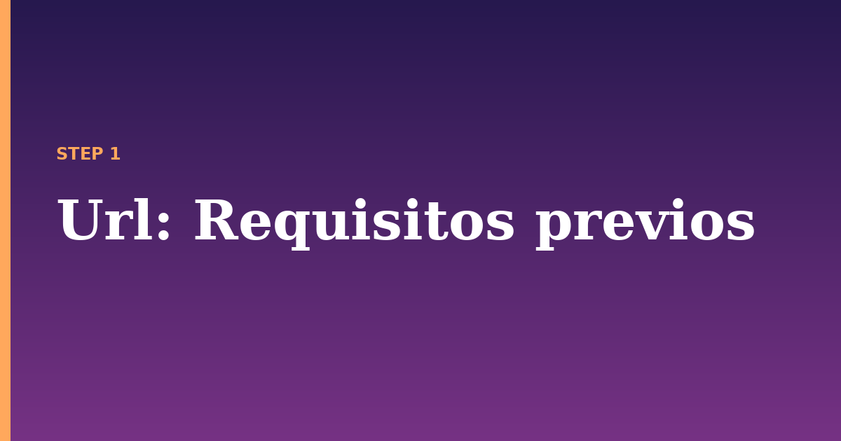 url illustration for: Requisitos previos