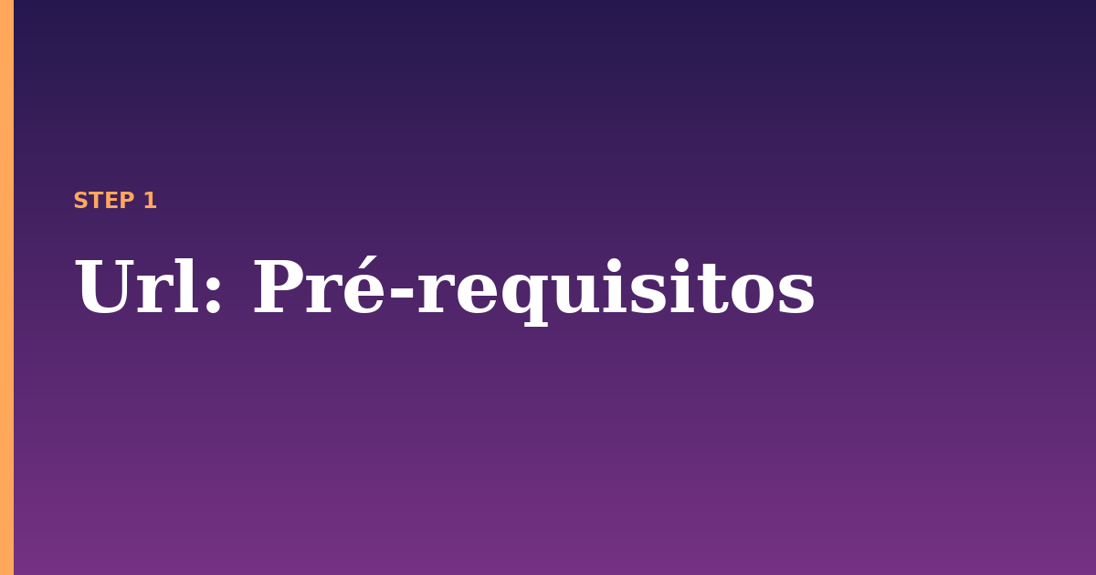 url illustration for: Pré-requisitos