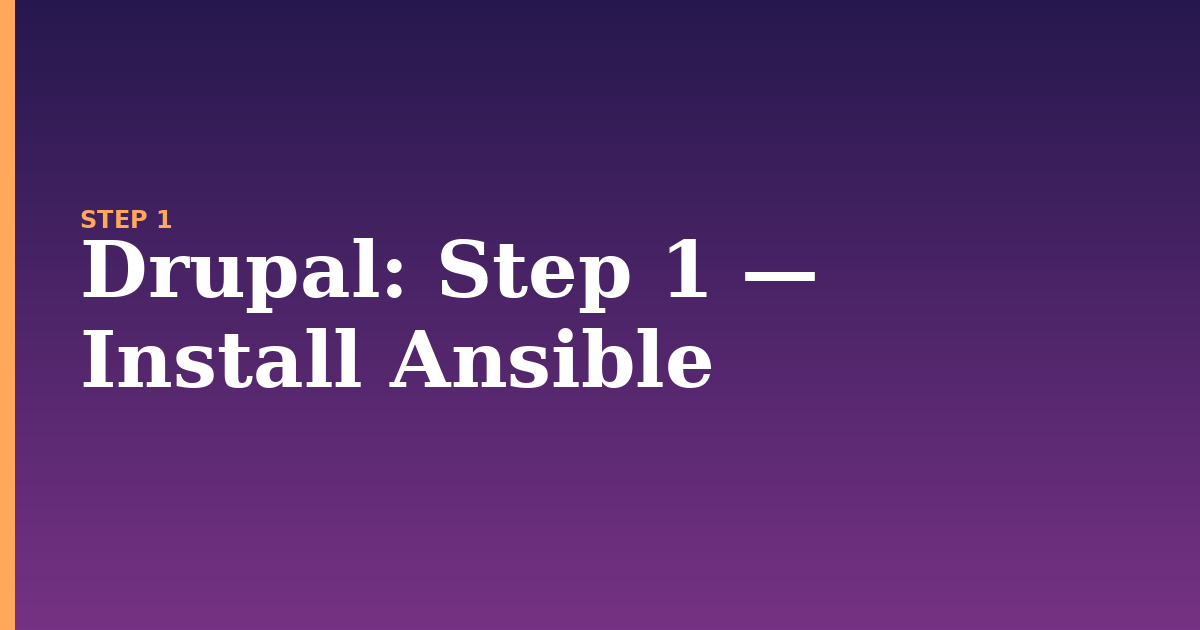 drupal illustration for: Step 1 — Install Ansible