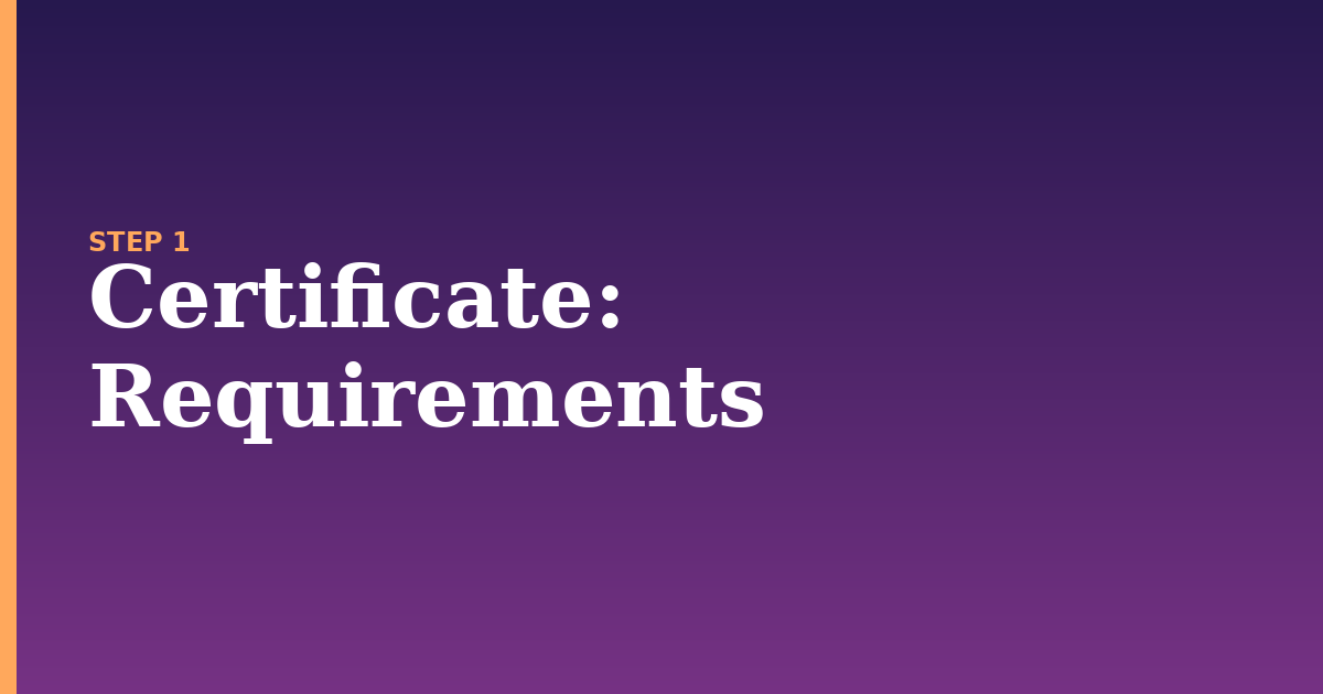 certificate illustration for: Requirements