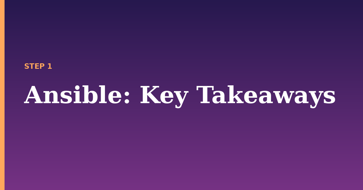 ansible illustration for: Key Takeaways