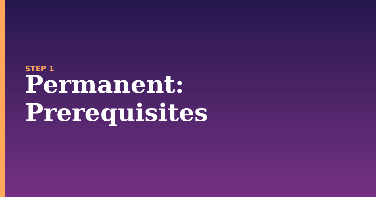 permanent illustration for: Prerequisites