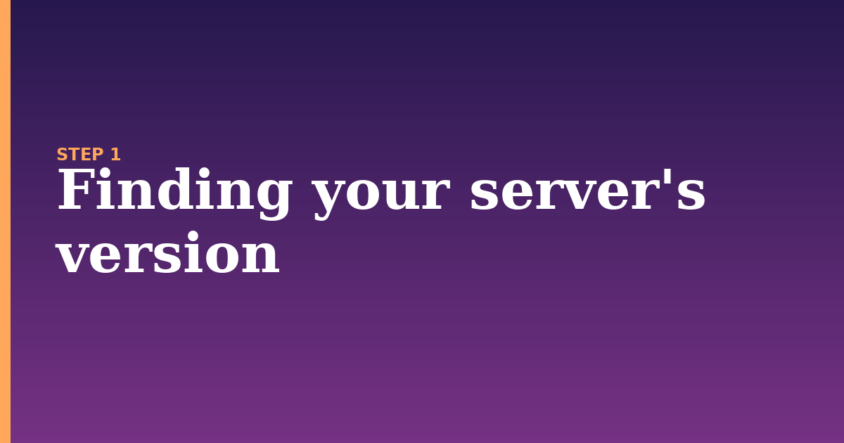 server illustration for: Finding your server's version