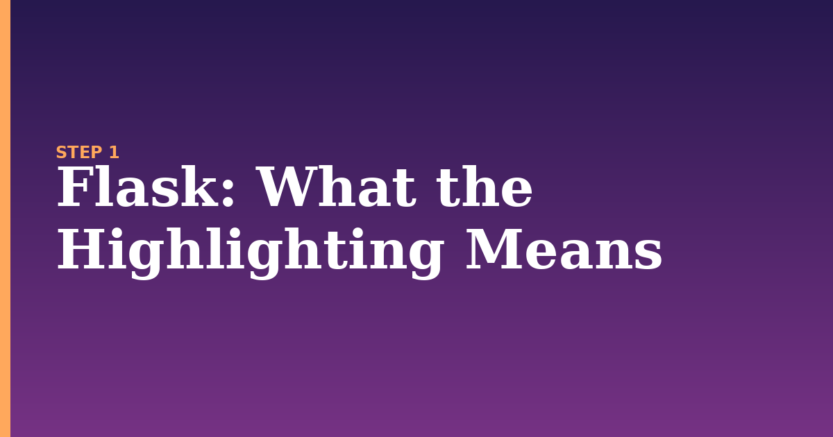 flask illustration for: What the Highlighting  Means