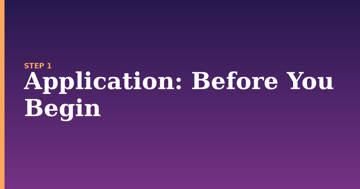 application illustration for: Before You Begin