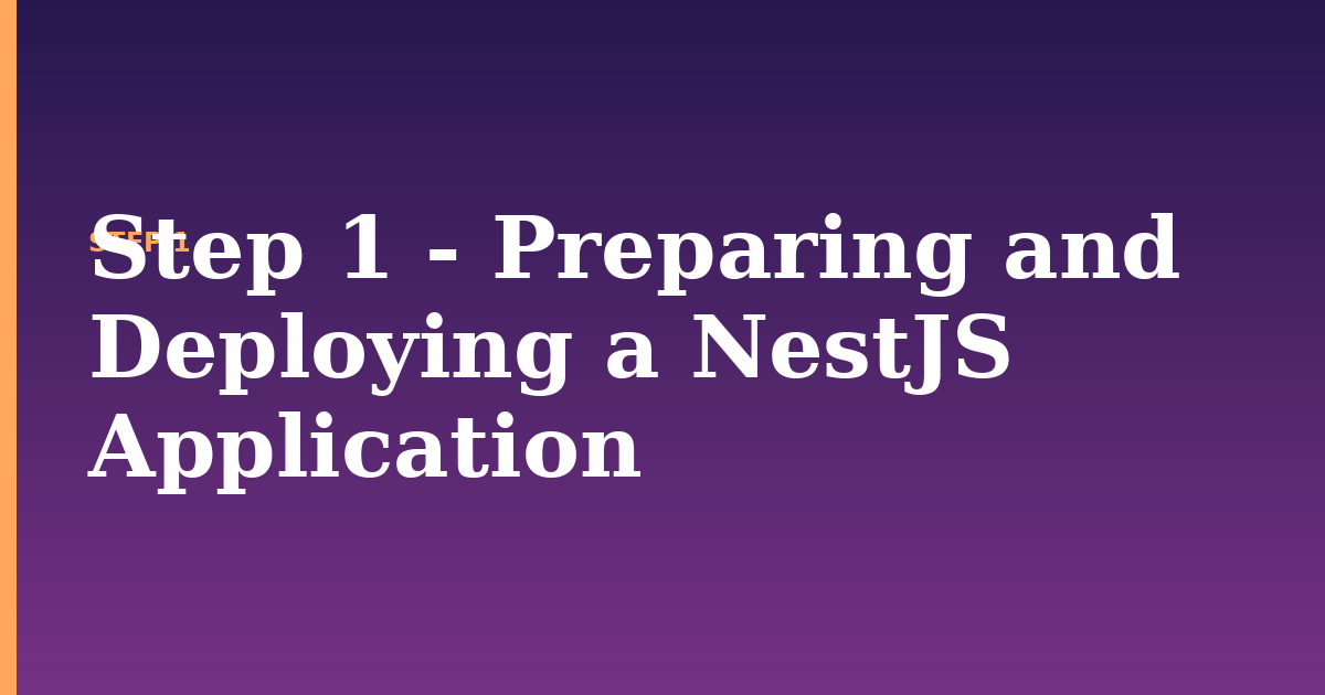application illustration for: Step 1 - Preparing and Deploying a NestJS Application