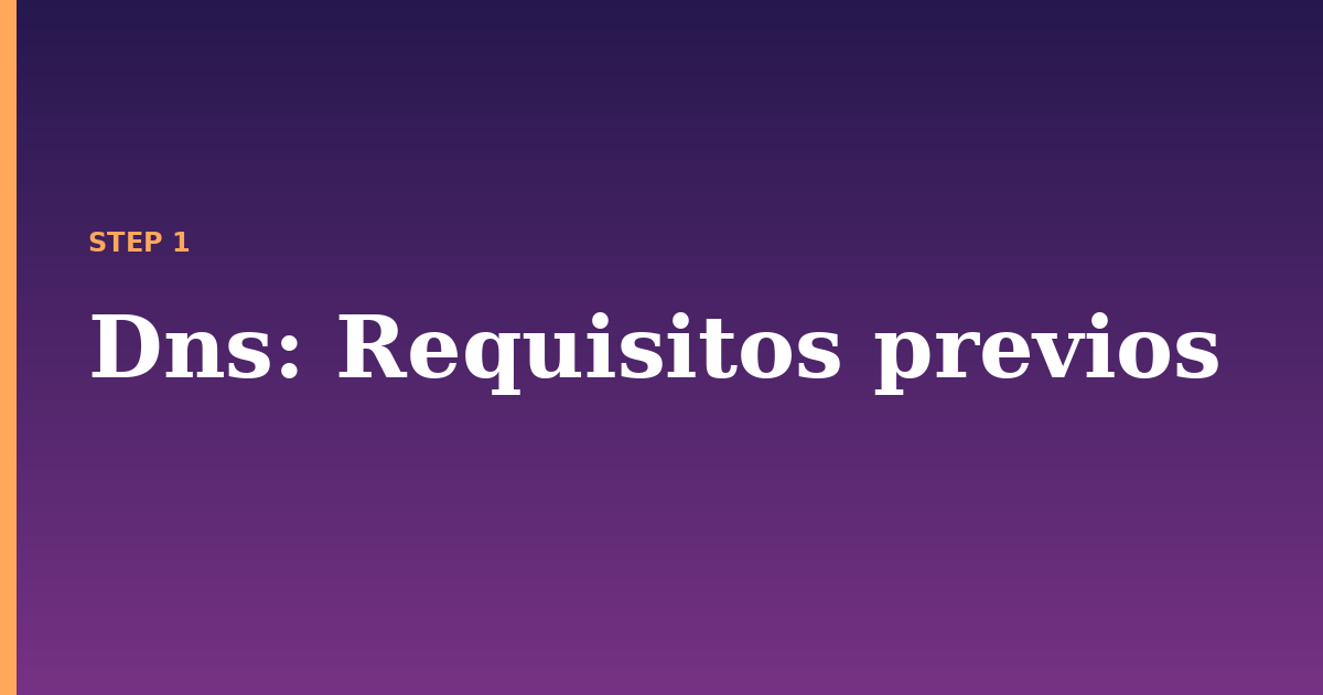 dns illustration for: Requisitos previos