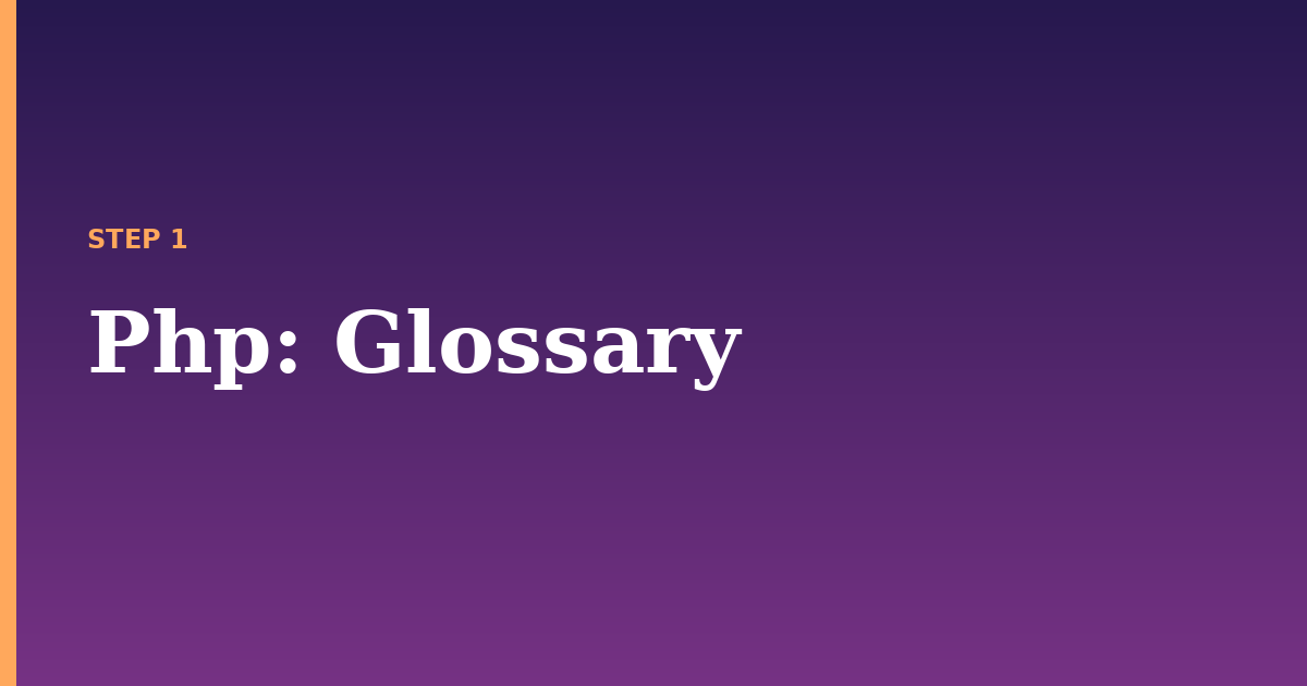 php illustration for: Glossary