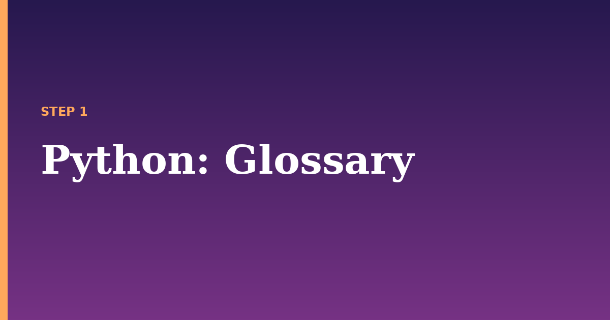 python illustration for: Glossary