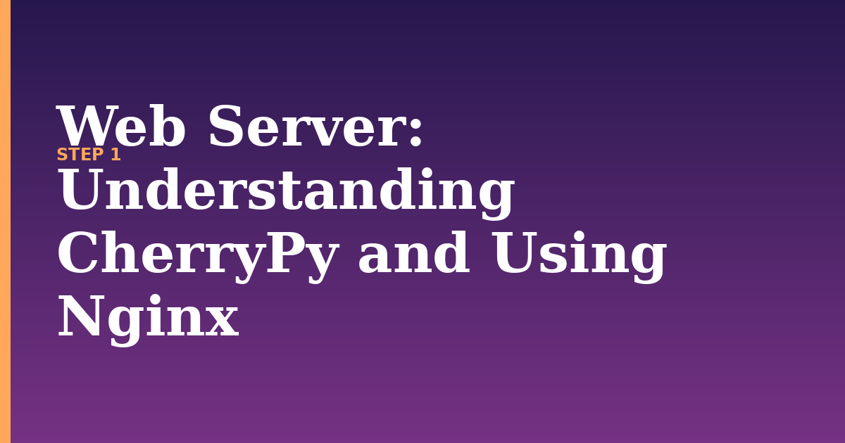 web server illustration for: Understanding CherryPy and Using Nginx
