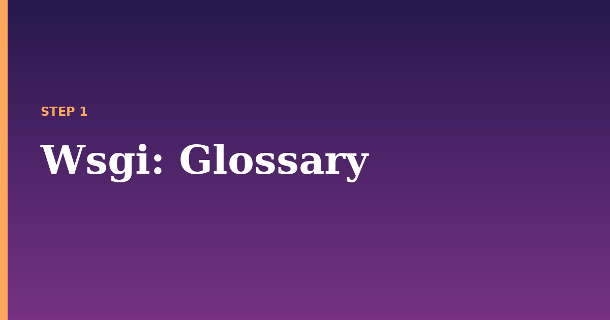 wsgi illustration for: Glossary