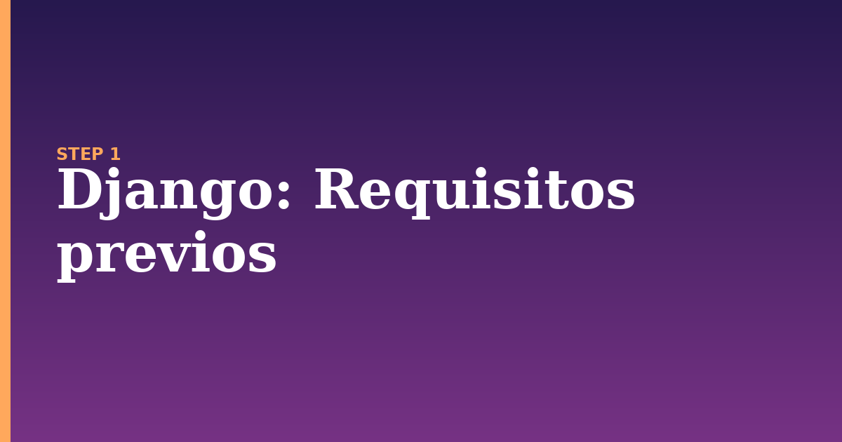 django illustration for: Requisitos previos