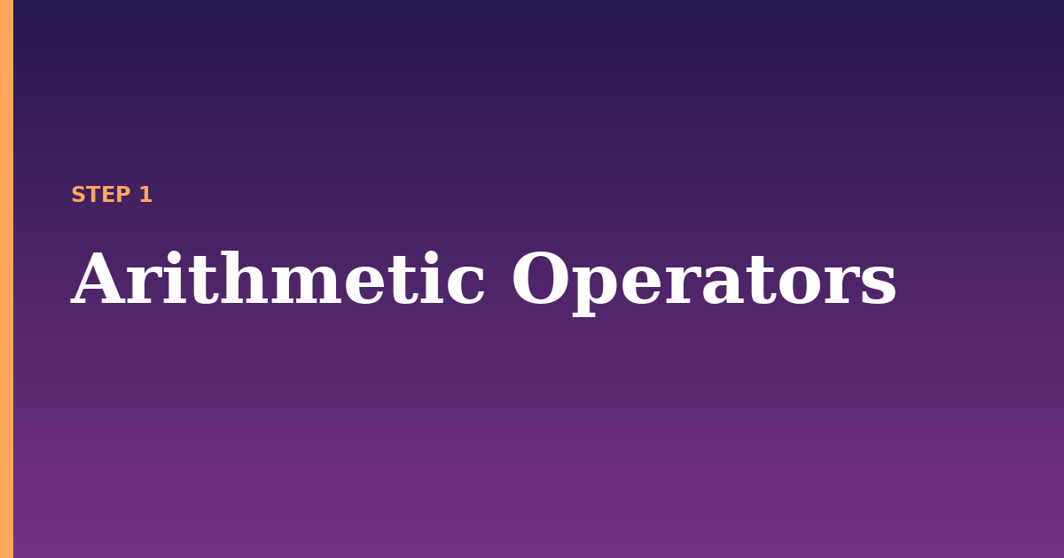 operators illustration for: Arithmetic Operators
