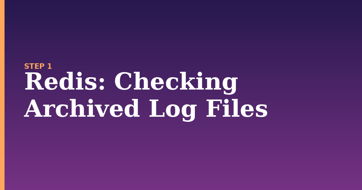 redis illustration for: Checking Archived Log Files
