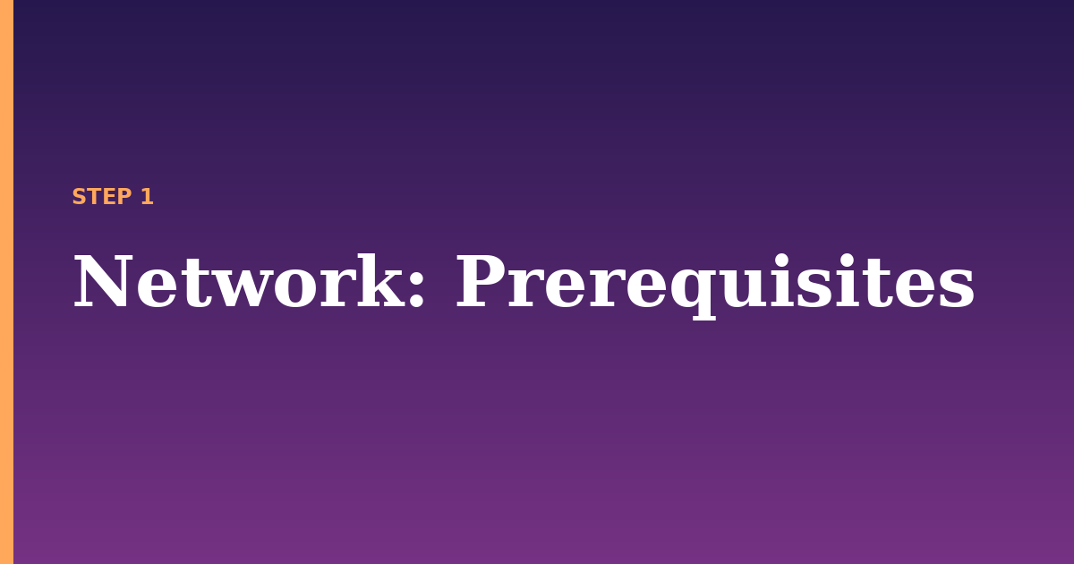 network illustration for: Prerequisites