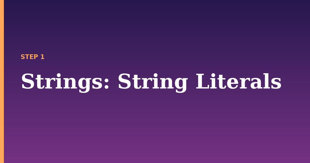 strings illustration for: String Literals