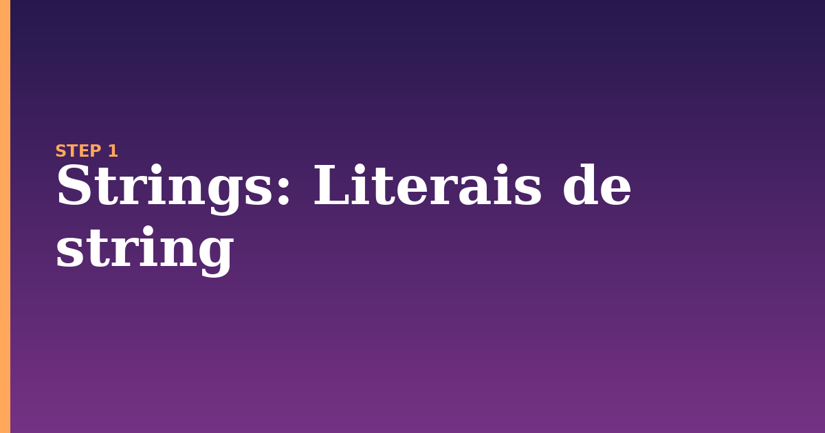 strings illustration for: Literais de string