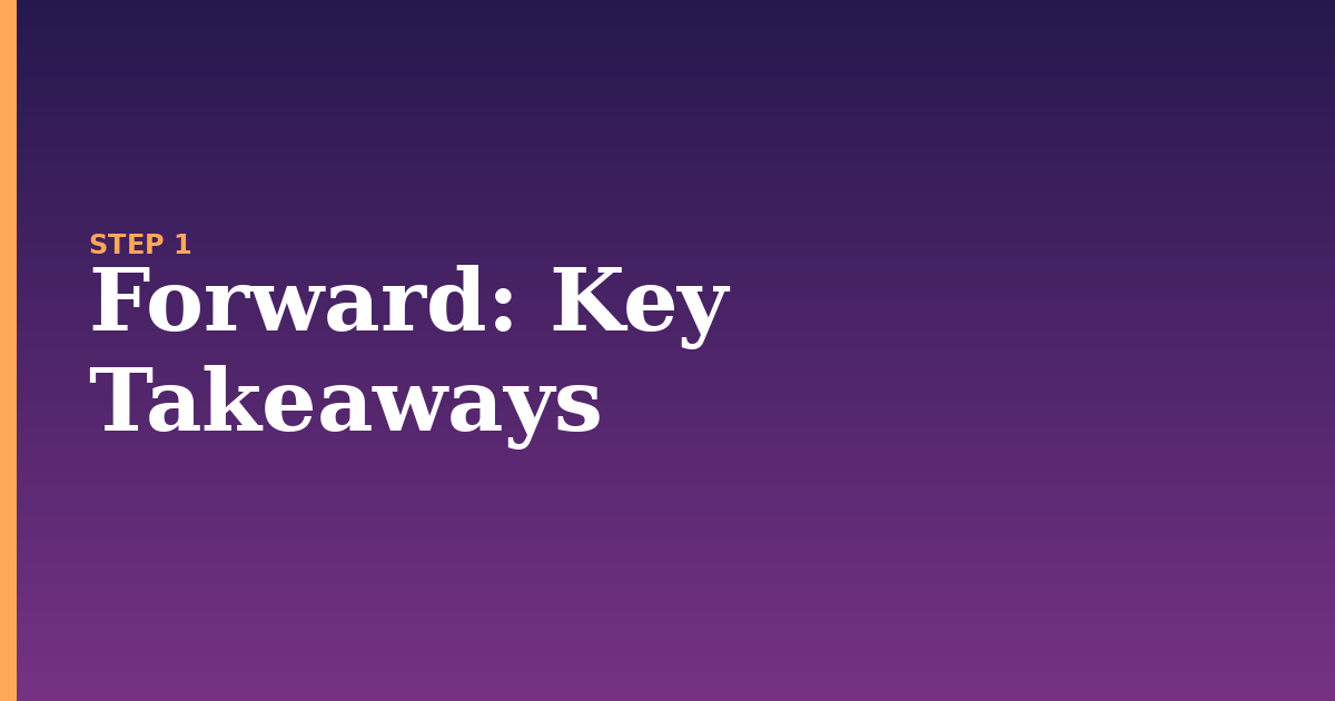 forward illustration for: Key Takeaways