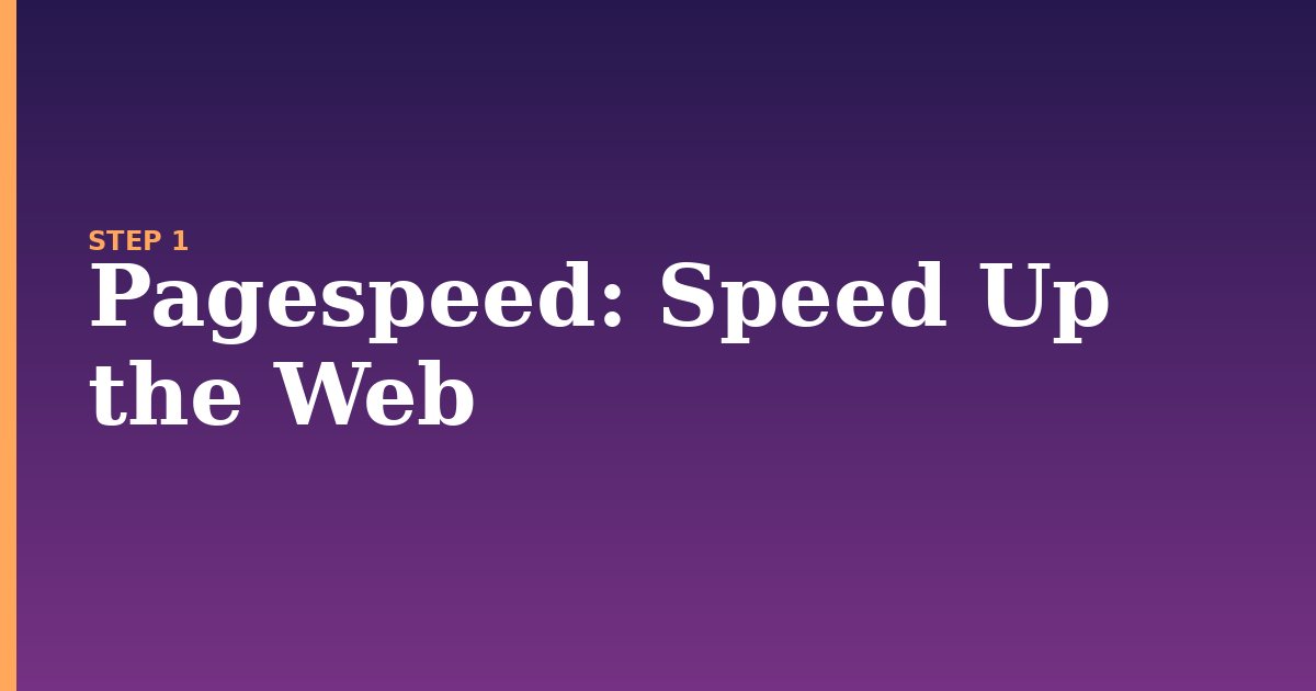 pagespeed illustration for: Speed Up the Web