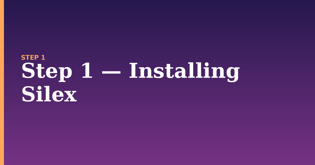silex illustration for: Step 1 — Installing Silex